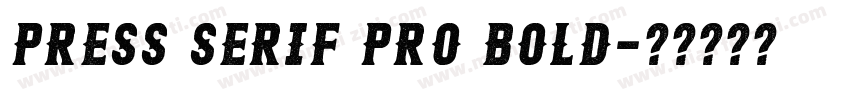 Press Serif Pro Bold字体转换